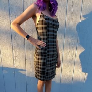 Plaid Black Dress